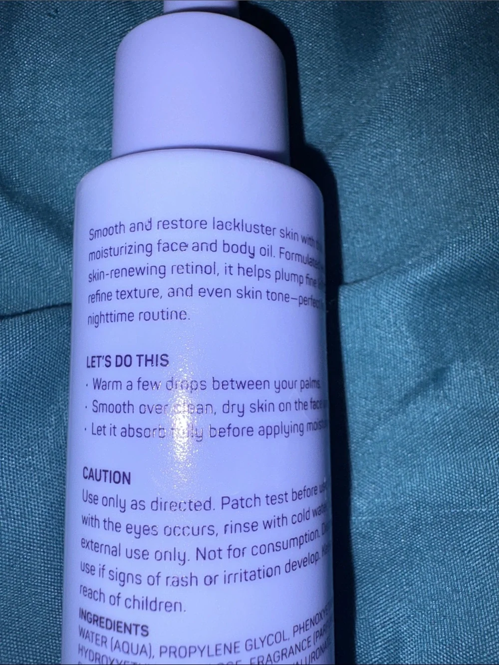 spa•scentials Smooth Retinol Face & Body Oil - Night, Smooth and Renew 3.4 oz